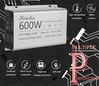 Pure sine Wave Inverter DC 12V Input and AC 110V Output with LCD Display, USB Output Port, Type-C Output Port(600W)