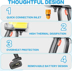Cordless Pressure Washer, 990 PSI Portable Battery Power Washer with 6-in-1 Nozzle, 3.0Ah Battery, Electric Car Pressure Washer Handheld for Car Floor Fence Wall Cleaning