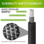 ACOVER Anti-Kink 25FT Non-Expanding Garden Hose, Flexible and Tough, Lightweight and Sturdy for Outdoor, Yard, Lawn, Car Wash, Marine, and Camper Use,and All-Season Use. U.S Standards Brass Fitting