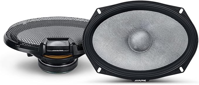 Alpine 6x9 R2 High-Resolution Speaker Bundle - A Pair of R2-S69C 2-Way Component Speakers & a Pair of R2-S69 6x9 Coaxial Speakers
