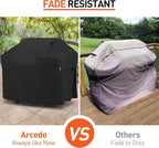 Arcedo BBQ Grill Cover 55 Inch, Heavy Duty Waterproof Gas Grill Cover Fade Resistant, All Weather Protection Compatible with Weber Charbroil Nexgrill