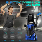 Pressure Washer Power Washer 5000PSIIMAX Cleaning Machine with Foam Cannon for Cars Fences Driveways Patios, Blue