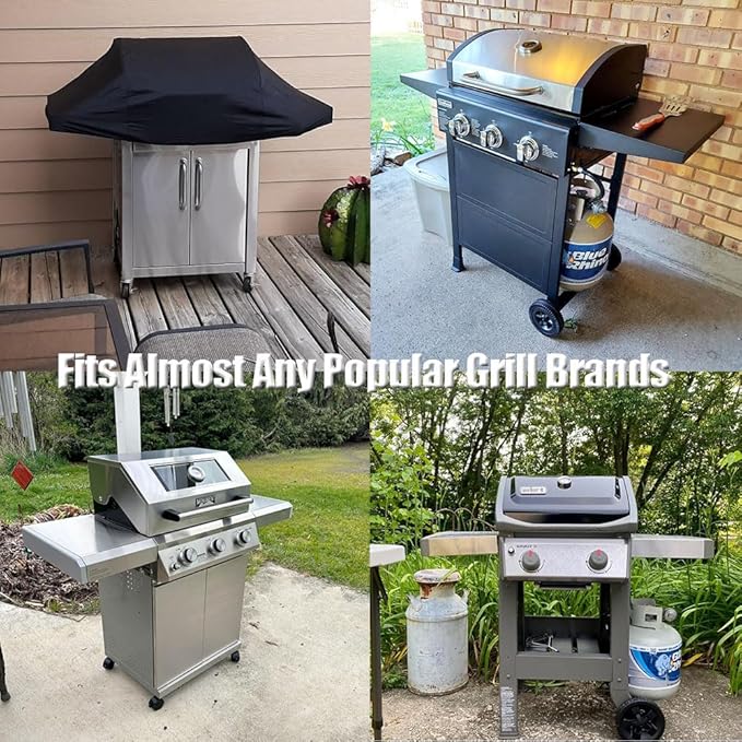 Short BBQ Grill Cover Lightweight Waterproof Outdoor Summer BBQ Gas Grill Covers 55 inches