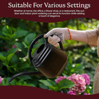 KP KOOL PRODUCTS 2 Liter Black Watering Can – Durable Plastic Indoor & Outdoor Plant Waterer – Lightweight Garden Tool with Easy Pour Spout – Perfect for Flowers, Herbs, and Houseplants – 1 Pack