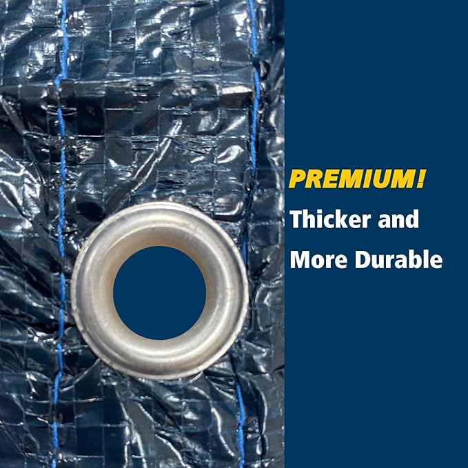12’ ft. Premium Round Pool Winter Cover for Above Ground Pools – 10-Year Warranty, Cold and UV Resistant, Weatherproof and Durable, Winch & Cable Included