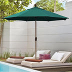 EliteShade USA 10-Year-Non-Fading 10Ft Market Umbrella Patio Umbrella Outdoor Table Umbrella with Ventilation, Forest Green