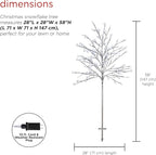 Alpine Corporation 58"H Indoor/Outdoor Frosty Christmas Snowflake Tree with LED Lights , Christmas Decoration