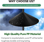 24-inch Large Squirrel Proof Bird Feeders for Outside Hanging,Outdoor Squirrel Baffles for Bird Feeders Pole, Bird House Guard for Outdoor Shepherd’s Hook, Black Color