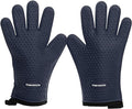 KITCHEN PERFECTION XL Silicone Smoker Oven Gloves-Extreme Heat Resistant BBQ Gloves-Handle Hot Food Right on Your Grill Fryer&Pit|Waterproof Grilling Cooking Baking Mitts|Superior Value Set+3 Bonuses