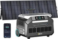 IEE P2400 Solar Generator with 1x500W Solar Panel,2400W AC Outlet(Peak 5000W) Power Station,1800W 1.2H Fast Charge,2048WH Lifepo4 Battery,Below 30DB,5-8MS EPS,Power Generator for Home Backup,RV.
