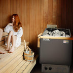 VEVOR Sauna Heater, 3KW 220V Electric Sauna Stove, Steam Bath Sauna Heater with Built-in Controls, 3h Timer and Adjustable Temp for Max. 70-141 Cubic Feet, Home Hotel Spa Shower Use