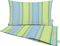 RSH DECOR: Sunbrella Pillow Covers Set of 2 | Covers Only - 20" x 12" | Outdoor Lumbar Pillow Covers Crafted with Sunbrella Performance Fabric | Bravada Limelite