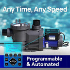 Aquastrong Variable Speed Pool Pump, 3 HP, 220V, 11359GPH, In/Above Pool Pump, Energy Efficient, High Flow, Powerful Self Primming Swimming Pool Pumps with Filter Basket