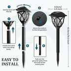 GIGALUMI Solar Lights Outdoor Waterproof, 6 Pack LED Solar Garden Lights, Outdoor Decorations, Garden Decor for Yard, Patio, Landscape, Planter, Walkway (Cold White)