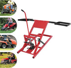 Lawn Mower Lift, 500Lbs Lawn Mower Lift Carbon Steel Hydraulic Lift Jack Lawnmower Lift Tool Adjustable Lawnmower Lifts w/Hydraulic Foot Pedal for Garden Tractors All-Terrain Maintenance and Repair