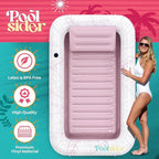 Premium Inflatable Tanning Pool Lounger | Large Inflatable Tanning Bed for Adults - 4 in 1 Multipurpose Suntan Tub | Pool Floats Adults, Inflatable Pool Float | Tanning Float - Sunbathing Pool Raft