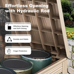 45 Gallon Outdoor Storage Box – Resin Deck Box with Lockable Lid, Waterproof Patio Furniture Storage for Tools, Garden & Yard Organization