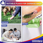 OKKEAI 3 Gallon Small Trash Bags 100 Counts Small Trash Can Liners Garbage Bags Mini 10L Wastebasket Bin Liners Bags for Bathroom Kitchen Bedroom Living Room Office,Green