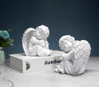 Praying Angels Figurine, Garden Angel Statues, Waterproof Kneeling Angel Sculpture, Outdoor Decor Ornament for Patio Lawn Yard Porch Decorations
