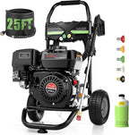 Gas Pressure Washer 4200PSI 4.0GPM Commercial Power Washer Gas Powered with 212CC Engine, 5 Tips, 25ft Hose, Soap Tank, Powerwashers for Home Cars, Black
