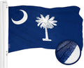 G128 South Carolina State Flag | 4x6 Ft | ToughWeave Series Embroidered 300D Polyester | Embroidered Design, Indoor/Outdoor, Brass Grommets
