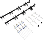 ECOTRIC 4 Place Trimmer Rack Holders for Landscape Truck Trailer Enclosed w/4 Locks Weed Eater Carrier Black Steel Pair