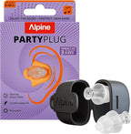 Alpine PartyPlug Concert Ear Plugs with 19dB Noise Reduction - Reusable Hearing Protection for Music Festivals, Raves & Live Events, Clear Sound Quality, Incl. 3 Tip Sizes (S/M/L), Transparent