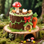 Tiny Chicken Family Scene Rooster, Hen, Chick, Egg, and Nest - Perfect for Fairy Garden or Miniature Displays