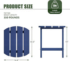 TORVA Patio Adirondack Side Table, Outdoor End Tables All-Weather Resistant HDPE Humidity-Proof Long Time Use for Deck, Lawn,Garden, Porch, Backyard End Table(Navy Blue Color-1 Tier)