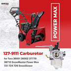 127-9111 Carburetor for Toro 36001 36002 37779 38711 38811 Power Max 721 724 726 Snowthrower Snowblower