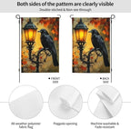 Crow Garden Flag Vertical Double Sided Outdoor Yard Flags 12.5x18 Inch Burlap Banners for House Lawn