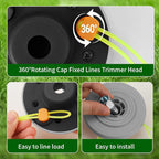 Quintillus Universal Weed Eater Head,H09 Weed Wacker Head Grass Trimmer Head Compatible with Ego, Ryobi,Echo,Weed Warrior with 12pc 11in / .095" Triangle Trimmer Line （Not for Kobalt）