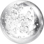 uxcell 60mm/2.4" Crystal Sphere Ball Bubble Glass Solid Decorative Sphere Crystal Ball Prop Ornament for Feng Shui Divination Fortune Telling Tabletop Fountain Decoration, Clear