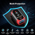 BELTTT 300W Inverter 12V to 110V, 600W Peak Car Power Inverter Dc to Ac Converter for Vehicles, Car Adapter for Plug with 2 AC Outlets, 4 USB Ports and Smart LCD Display, Car Charger for Laptop
