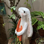 ZOEJADE 26" H Rabbit Large Statue Bunny Holding Carrot Sculpture Big Resin Outdoor Statues Indoor Decor Animal Ornament for Home Garden Lawn Yard Balcony Gifts Birthday Easter Housewarming Christmas