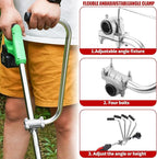 String Trimmers Handle with Shoulder Strap Harness, Weed Eater Handle Extension with Bracket Clamp, Ergonomic Trimmer Grip, Weed Wacker Attachments Aluminum Lawn Trimmer Grip for Landscaping,Lawn Care