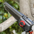 Mini Chainsaw, 8 Inch 1150W 5000RPM Brushless Handheld Electric Chain Saw with Chain Guide Plate 2x3.0A Batteries for Outdoor Home Garden Orchard Pruning