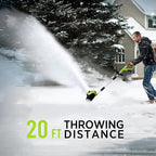 STEELITE Cordless Snow Blower & Snow Shovel Combo - 42V 20-Inch Snow Thrower (850 lbs/Minute) + 21V 12-Inch Snow Shovel (20-Ft Throwing Distance) - Includes 3 x 4.0Ah Batteries & Charger (2 Packages)