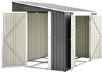 6x8FT Lean to Shed Metal Outdoor Storage Sheds with Floor Frame,Large Tool&Lawn Mower Shed with Two Lockable Doors for Garden Backyard Patio Storage,Outside Waterproof Storage Shed