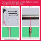 240V 3500W Immersion Water Heater for Pool & Hot Tub – Portable Electric Submersible Heater with Temp Control, Auto Shut-Off and WiFi Timer for Baptistry, Above Ground Pool and Bathtub