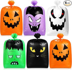 Qilery 6 Pcs Large Halloween Leaf Bags Halloween Reusable Pumpkin Lawn Trash Bags with Twist Ties for Yard, Garden, and Outdoor Party Favors Decorations
