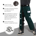 Chainsaw Chaps Apron Wrap 8-layer for Men/Women Loggers Forest Workers Protective Chain Saw Pants Adjustable