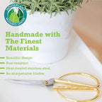 Premium Houseplant Scissors | 100% Stainless Steel, Ultra-Precise Garden Clippers for Propagation & Trimming | Rust-Resistant, Easy Clean Pruning Shears | Indoor & Outdoor | Comfortable & Ambidextrous