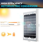 5W-Solar-Battery-Trickle-Charger-Maintainer 12V-Solar-Panel -Charger Waterproof Small Solar Panels for Car, Automotive, Motorcycle, Boat, Marine, RV,Trailer, Truck, etc.