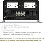 Split Phase Power Inverter 3500W 36V Pure Sine Wave Inverter,Peak 7KW, 36VDC to 120V/240VAC,High Efficiency up to 91.6%,LCD Display, high Frequency Inverter for Off Grid System
