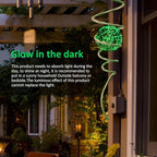 Glow in The Dark Wind Spinner Tail Gazing Ball Spiral Decorative Spiral Tail Wind Spinner Stabilizer Sun Catcher,Indoor Outdoor Hanging Art Garden Decoration Wind Sculpture Stabilizer-13in