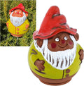 Ceramic Garden Decor - Gnome Lawn stake - Outdoor statue - Perfect, unique gifts for gardeners woman, men, yard gifts - Handmade, Frostproof