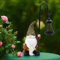 Garden Gnome with Solar Lantern, Maple Leaves Hat, Outdoor Garden Figurine Lights, Unique Gift for Women, Mom, Friends (Maple Leaves Gnomes)