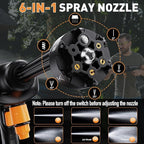 Portable Pressure Washer, 900PSI Cordless Power Washer, Portable Power Washer with 2 Batteries, 6-in-1 Nozzle, Handheld Pressure Washer for Car/Floor/Garden