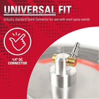 Simpson Cleaning Universal 16.5" Pressure Washer Surface Cleaner, Stainless Steel, for Gas and Electric, Cold Water, 1/4" Quick Connection, Max of 4000 PSI, 80625